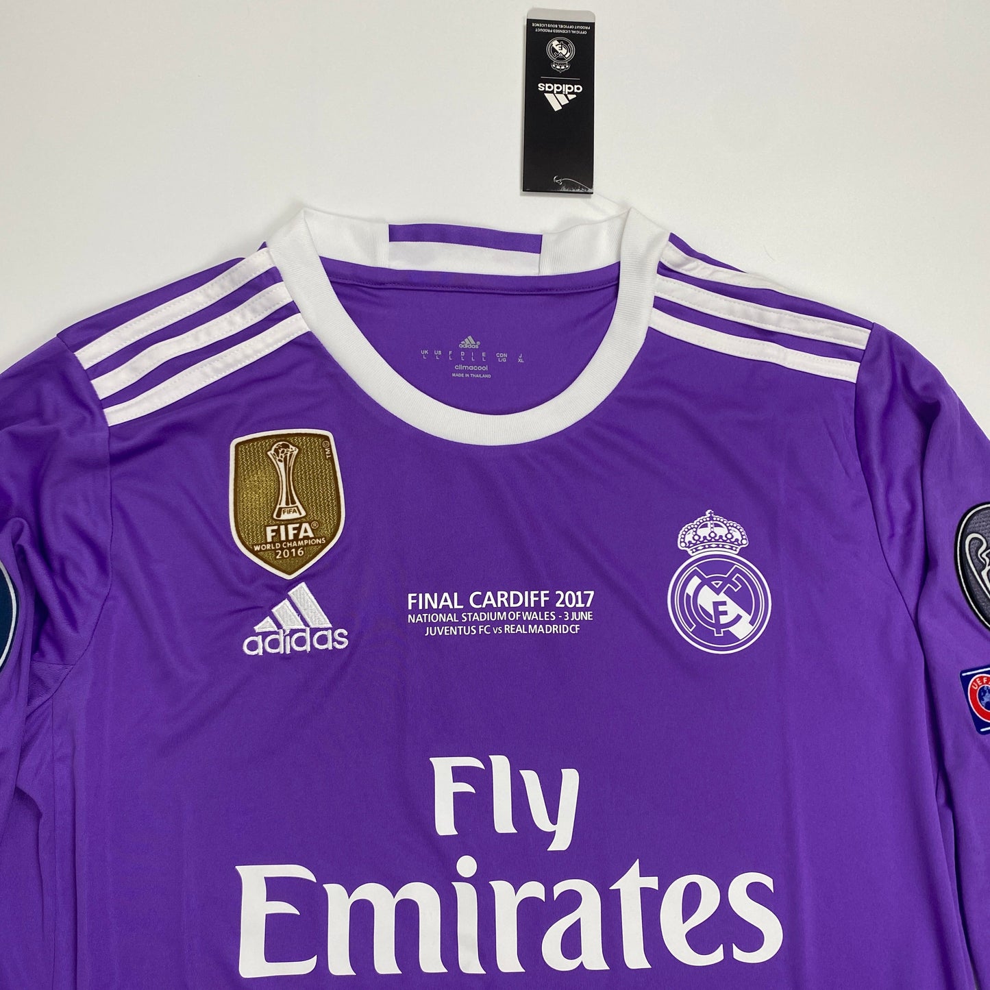 Authentic Real Madrid 2016/17 Away Long Sleeve Jersey – Cristiano Ronaldo #7