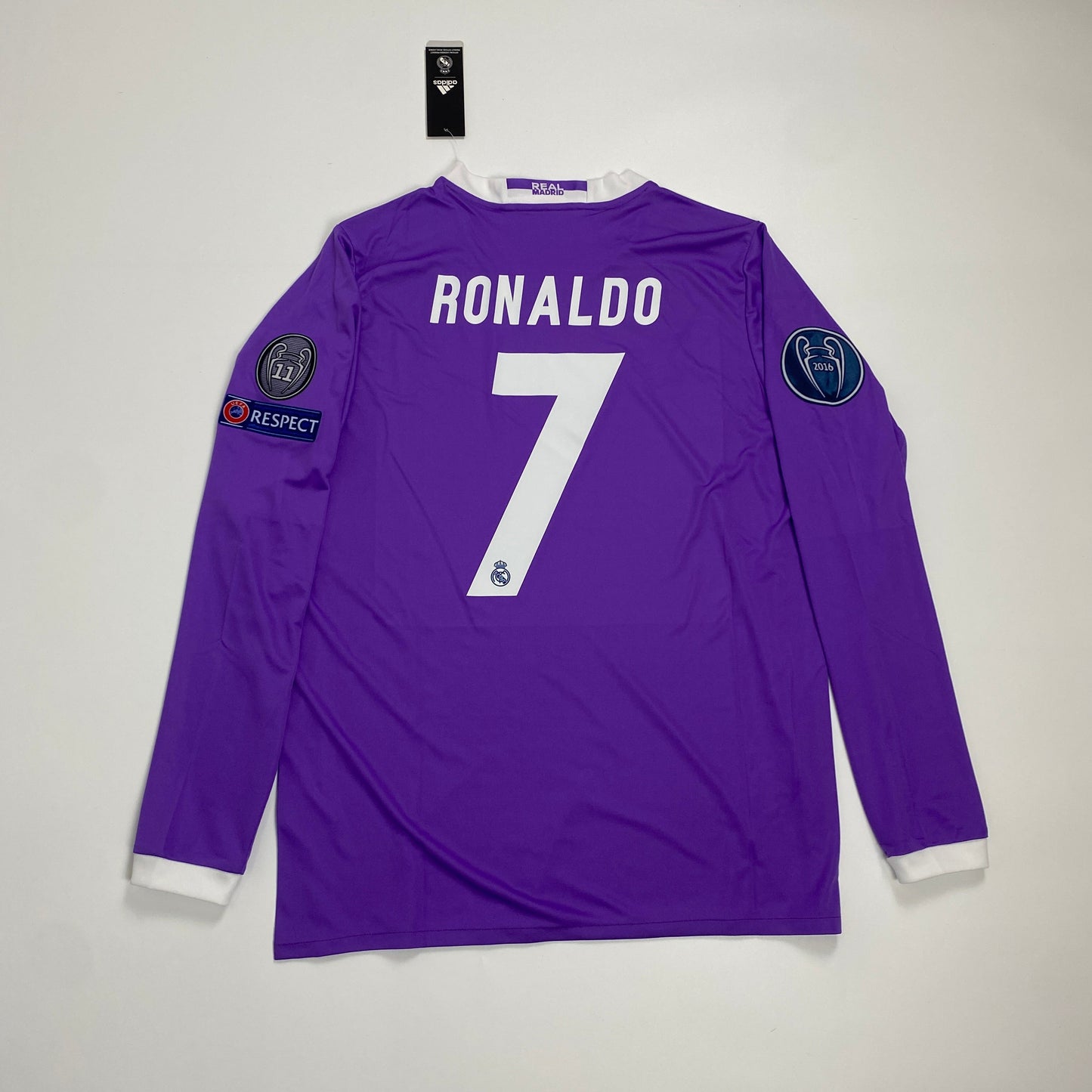 Authentic Real Madrid 2016/17 Away Long Sleeve Jersey – Cristiano Ronaldo #7