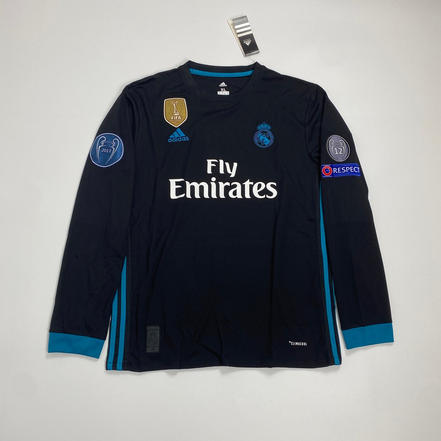 Authentic Real Madrid 2017/18 Away Long Sleeve Jersey – Cristiano Ronaldo #7
