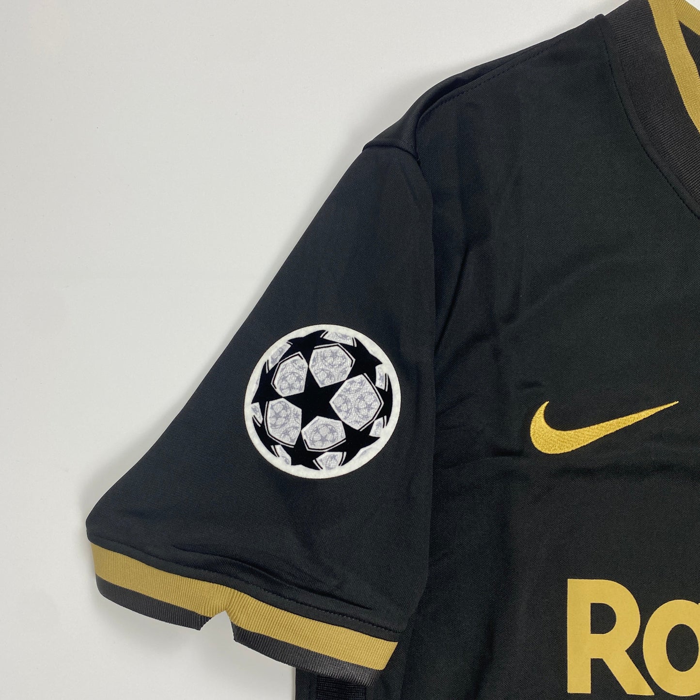 Authentic FC Barcelona 2020/21 UCL Away Jersey – Lionel Messi #10 (Black & Gold Edition)