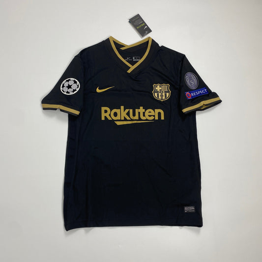 Authentic FC Barcelona 2020/21 UCL Away Jersey – Lionel Messi #10 (Black & Gold Edition)